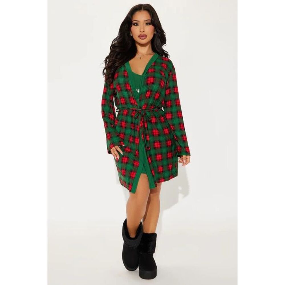 PJ Robe Set - Green/red